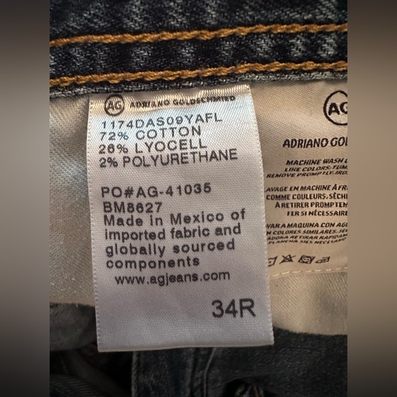 Mens AG Light Medium Blue denim Jeans, size 34 - Picture 7 of 9